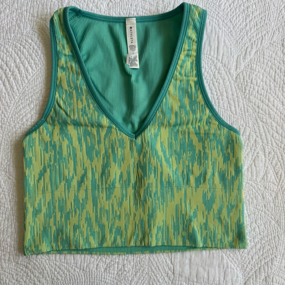 Athleta Aurora Seamless Crop Rib Tank - Small